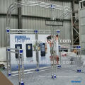 Stand de feria comercial 3x6 con estantes de exhibición de armazón de aluminio